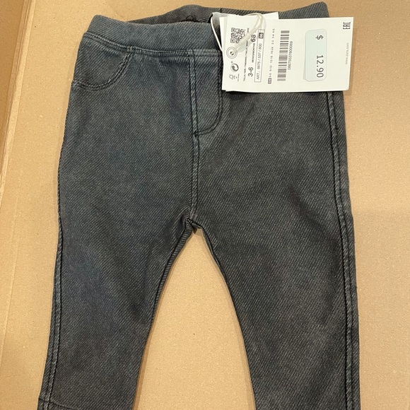 NWT Zara Baby Black Denim Jeggings 3-6 months - Picture 3 of 4